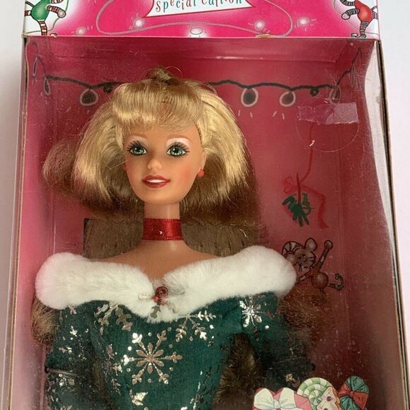 VTG 1997 Festive Season Barbie 18909 Christmas NEW - Picture 3 of 10